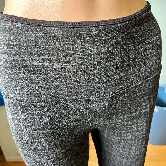 Lysse Blk/Gray Yoga Leggings Small Space Dye Athleisure Athletic Workout EUC! - Picture 2 of 5